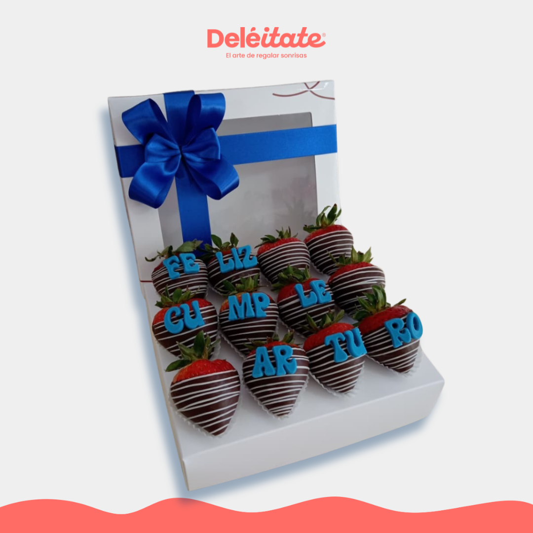 caja fresas sorpresa cumpleanos
